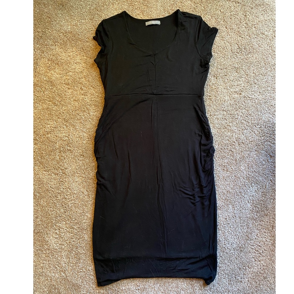 Loveappella Black Maternity Dress